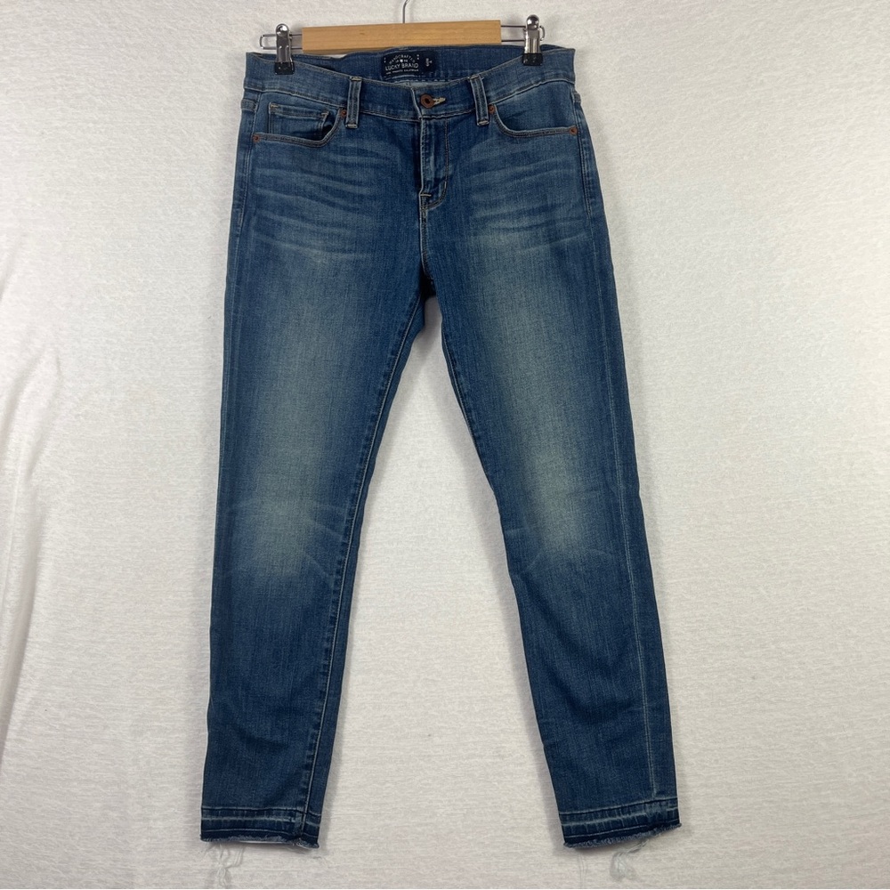 Lucky Brand Brooke Skinny Ankle Jeans Raw Hem Women’s 6 - 28 Blue Jeans